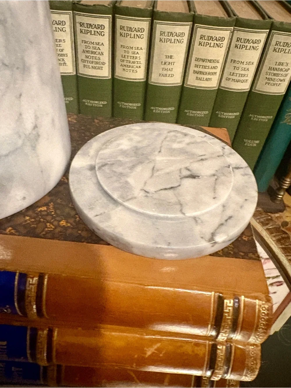 Marble Ceramic Lidded Jar or Canister